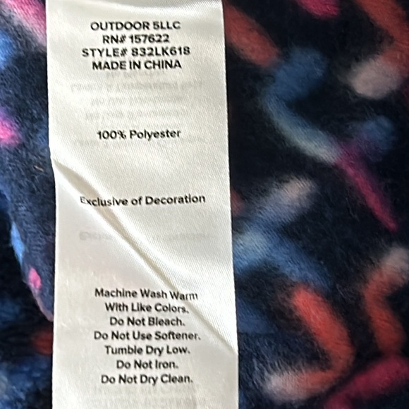 Eddie Bauer Kids Quest Print 1/4 Zip Fleece Pullover Sz M/10-12 w MEASUREMENTS! - Picture 7 of 14